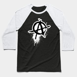 Anarchy -disressed Baseball T-Shirt